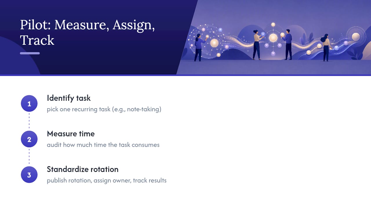 Three-step office housework rotation process