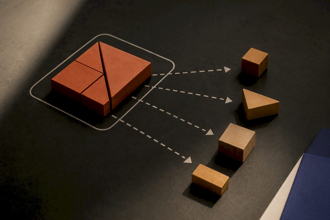 Risky task divided into contained delegation components