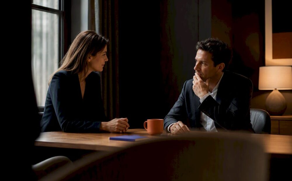 Sales conversation showing attentive listening