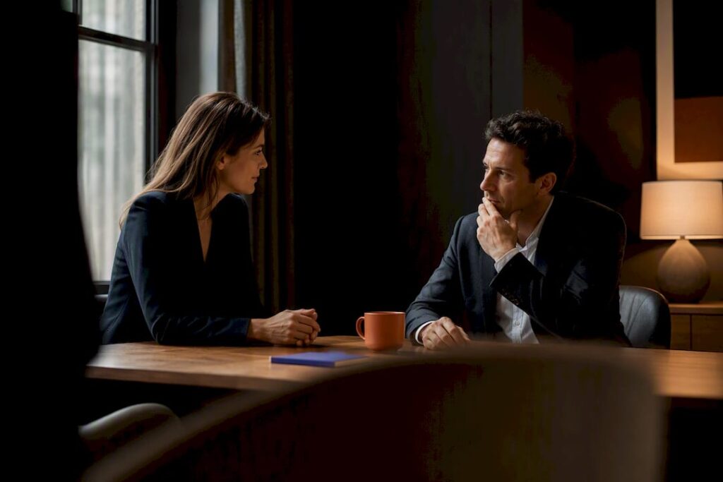 Sales conversation showing attentive listening