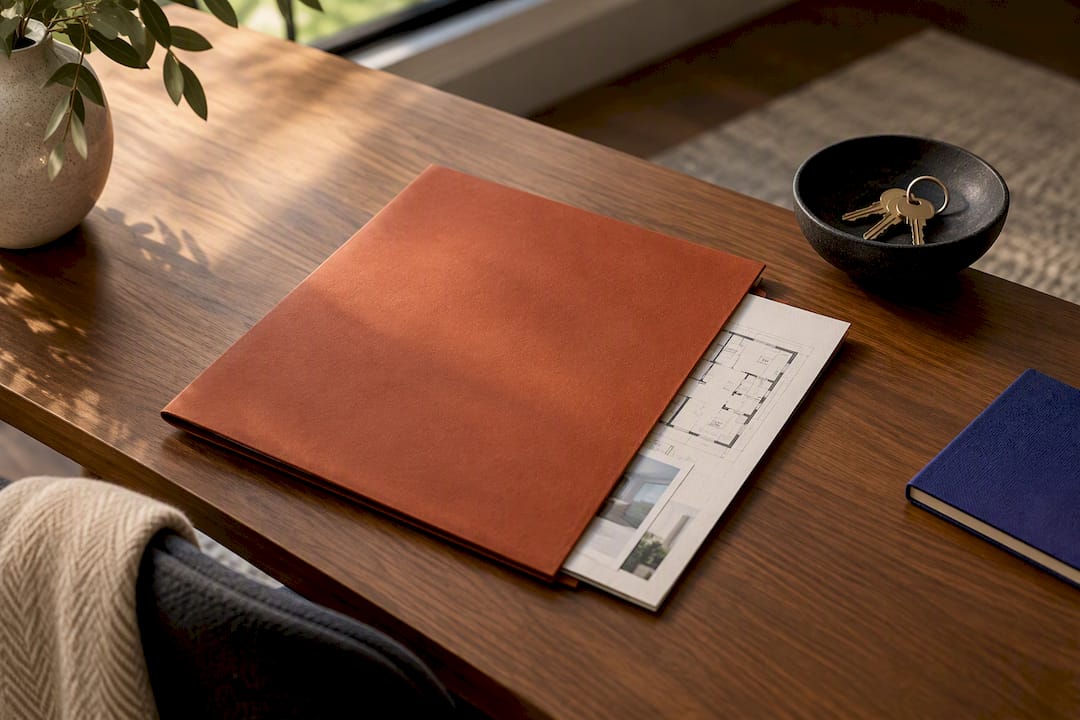 Takeaway packet on open house exit table