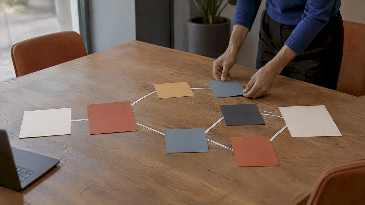 Survey questions branching into tailored training paths