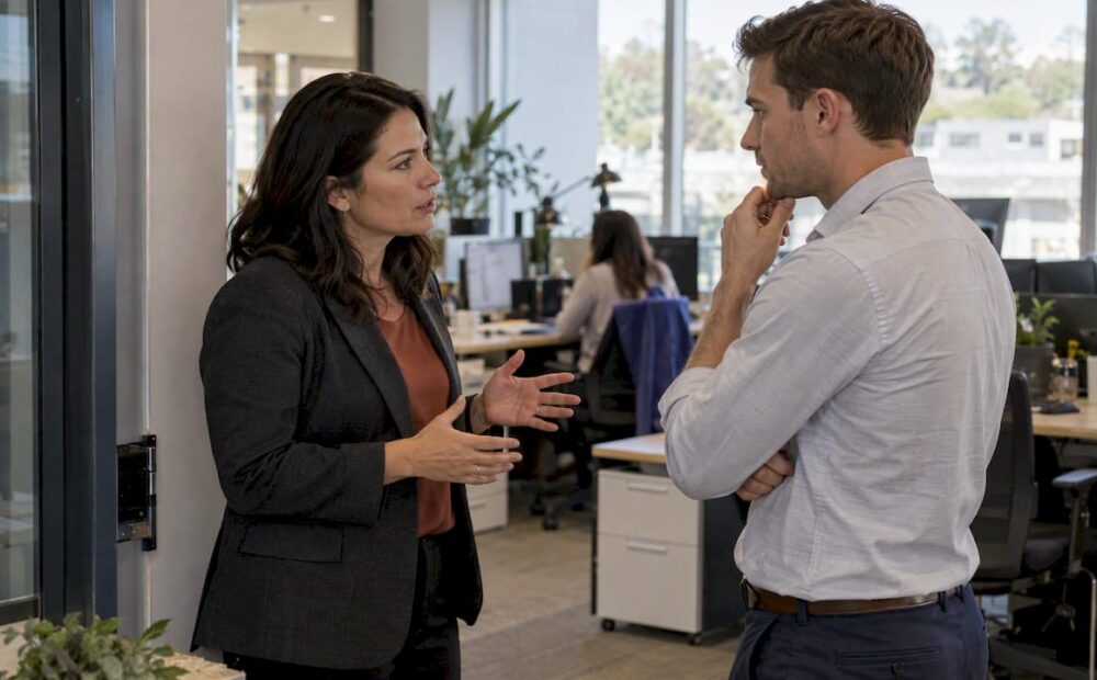 Manager clarifies expectations while coaching an agent