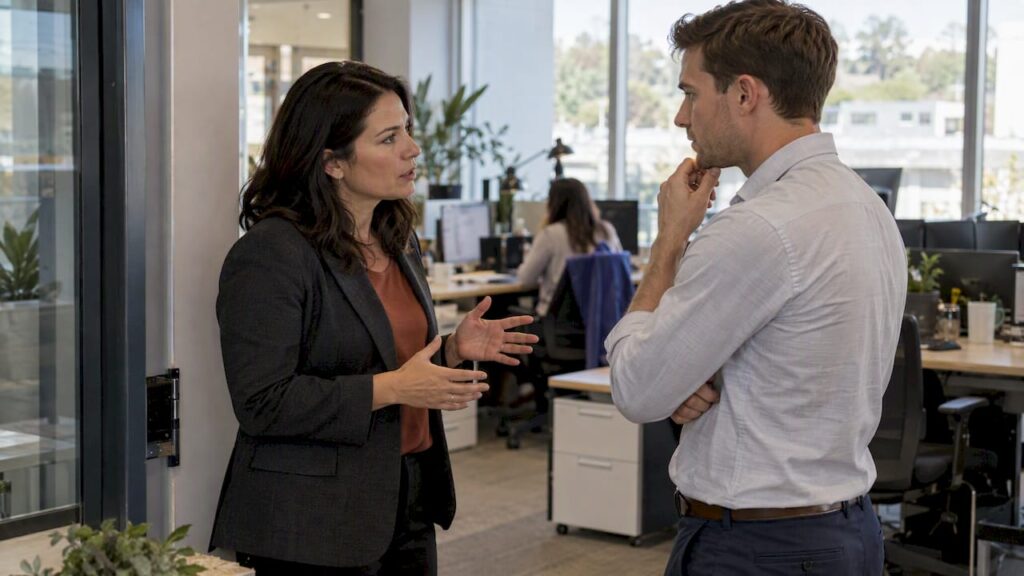 Manager clarifies expectations while coaching an agent