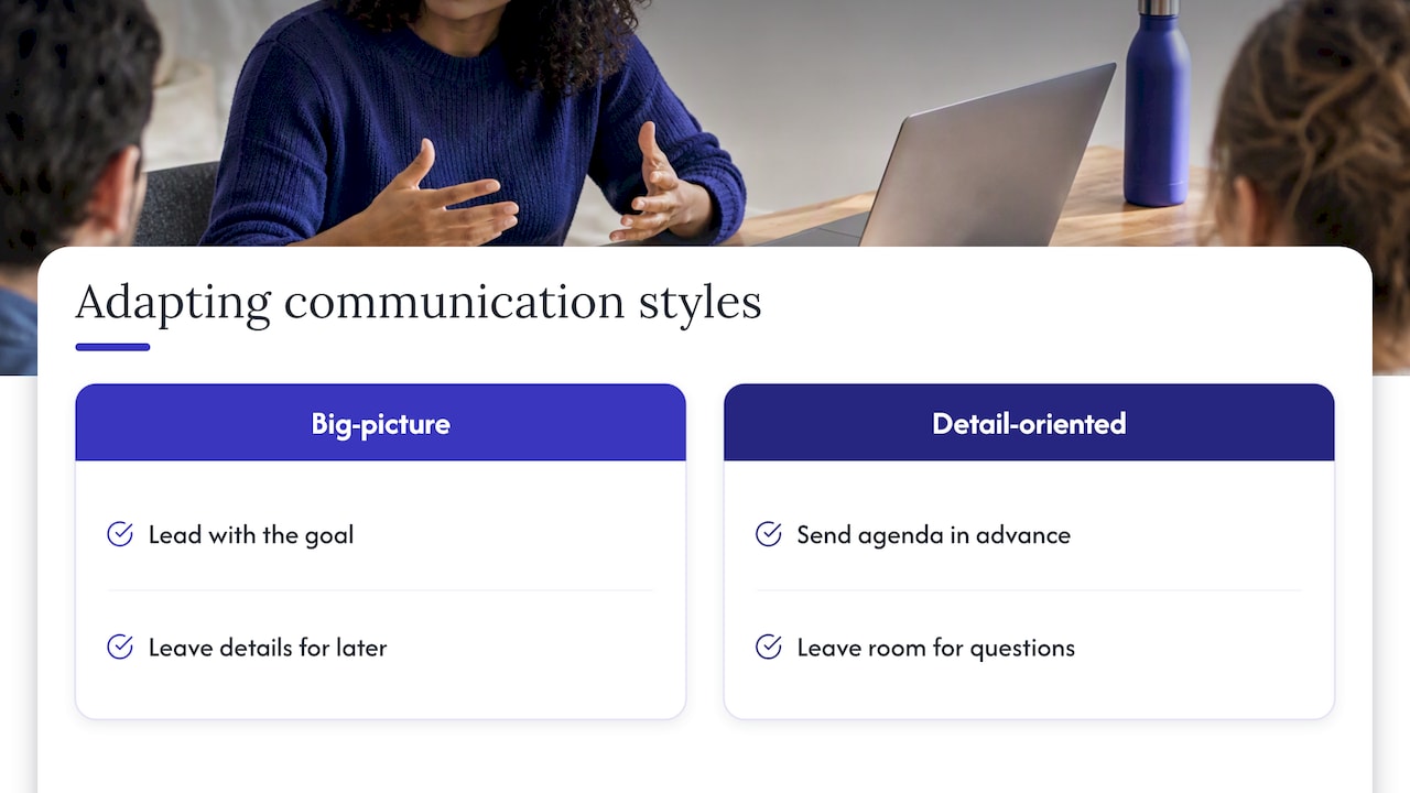 6. How do communication styles and personality types change your approach? — overview diagram